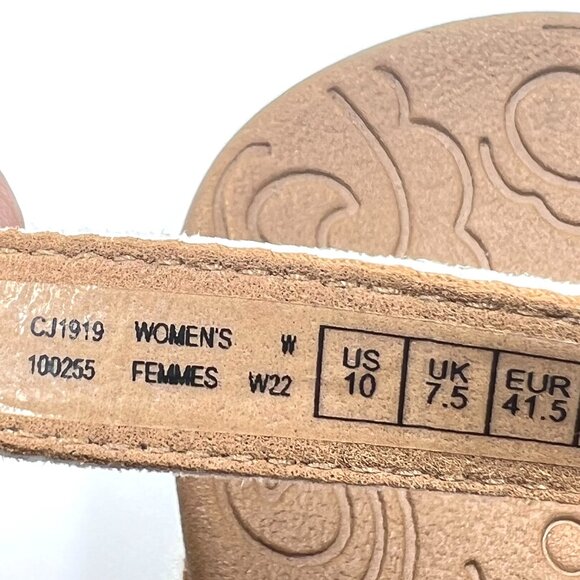 10W 10 WIDE WIDTH Rockport Ridge Sling White Jeweled Lasercut Sandals Shoes - Picture 13 of 13